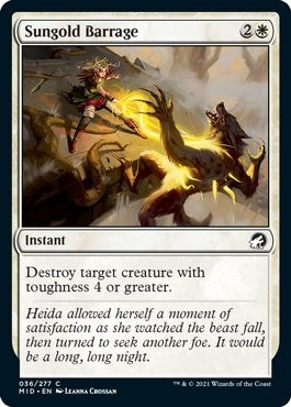 Image for Sungold Barrage (36) [Innistrad: Midnight Hunt] - Magic: The Gathering