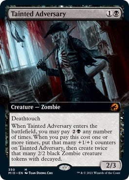 Image for Tainted Adversary (Extended Art) (350) [Innistrad: Midnight Hunt] - Magic: The Gathering