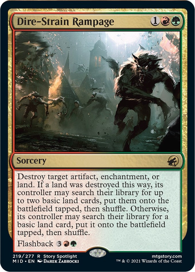 Image for Dire-Strain Rampage (219) [Innistrad: Midnight Hunt] - Magic: The Gathering