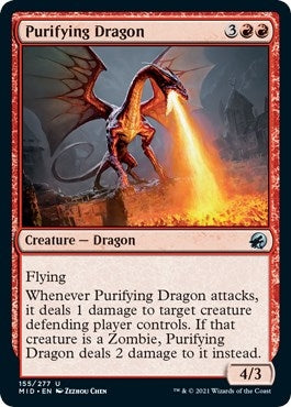 Image for Purifying Dragon (155) [Innistrad: Midnight Hunt] - Magic: The Gathering