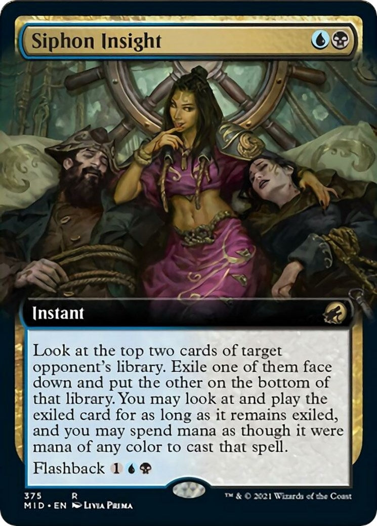 Image for Siphon Insight (Extended Art) (375) [Innistrad: Midnight Hunt] - Magic: The Gathering