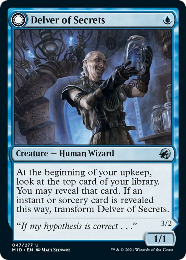 Image for Delver of Secrets (47) [Innistrad: Midnight Hunt] - Magic: The Gathering