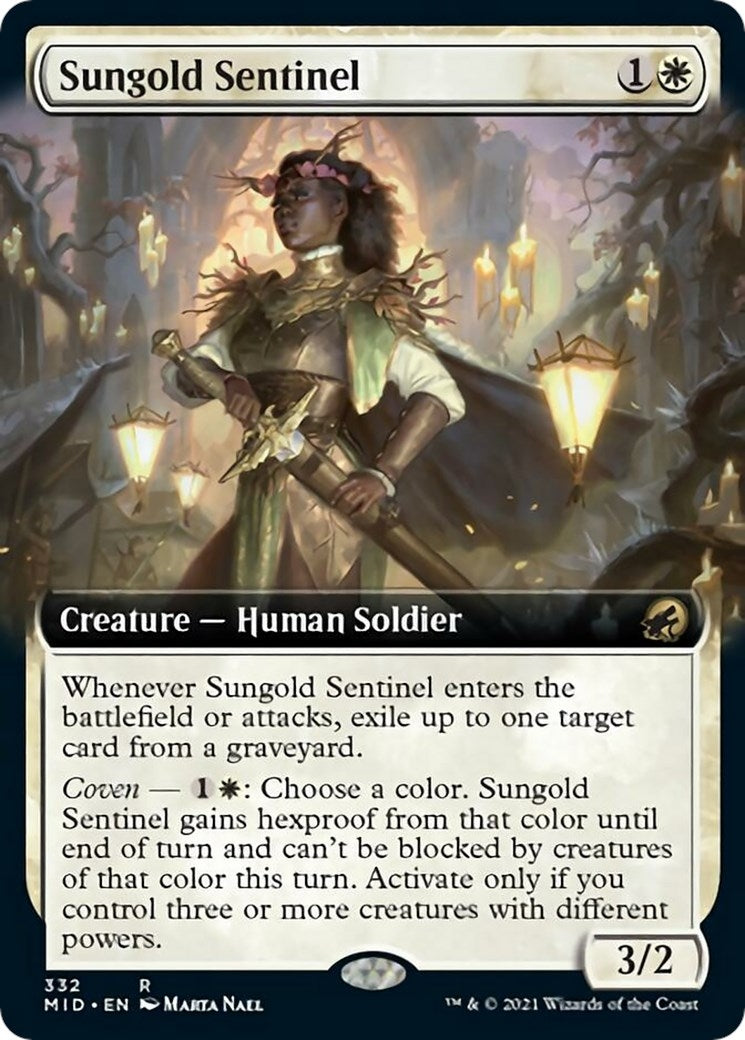 Image for Sungold Sentinel (Extended Art) (332) [Innistrad: Midnight Hunt] - Magic: The Gathering