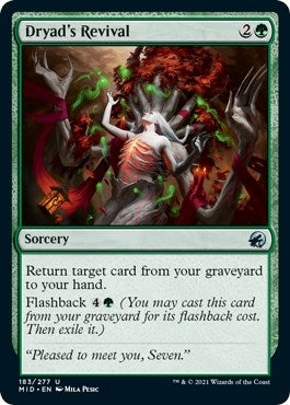 Image for Dryad's Revival (183) [Innistrad: Midnight Hunt] - Magic: The Gathering