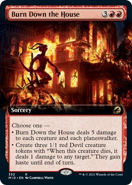 Image for Burn Down the House (Extended Art) (352) [Innistrad: Midnight Hunt] - Magic: The Gathering