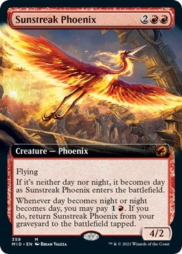 Image for Sunstreak Phoenix (Extended Art) (359) [Innistrad: Midnight Hunt] - Magic: The Gathering