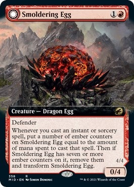Image for Smoldering Egg (Extended Art) (358) [Innistrad: Midnight Hunt] - Magic: The Gathering
