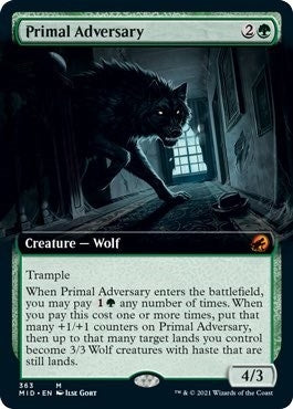 Image for Primal Adversary (Extended Art) (363) [Innistrad: Midnight Hunt] - Magic: The Gathering