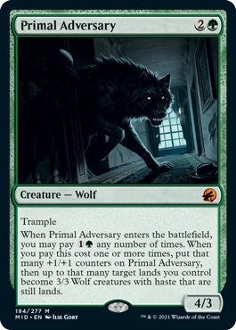 Image for Primal Adversary (194) [Innistrad: Midnight Hunt] - Magic: The Gathering