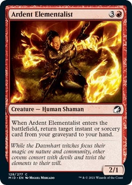 Image for Ardent Elementalist (128) [Innistrad: Midnight Hunt] - Magic: The Gathering