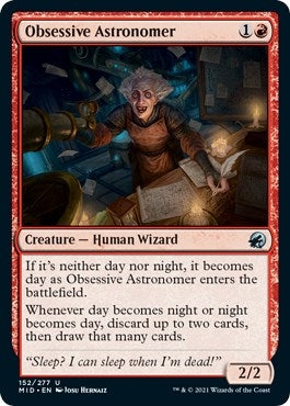 Image for Obsessive Astronomer (152) [Innistrad: Midnight Hunt] - Magic: The Gathering
