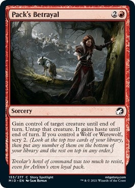 Image for Pack's Betrayal (153) [Innistrad: Midnight Hunt] - Magic: The Gathering