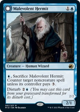 Image for Malevolent Hermit (61) [Innistrad: Midnight Hunt] - Magic: The Gathering