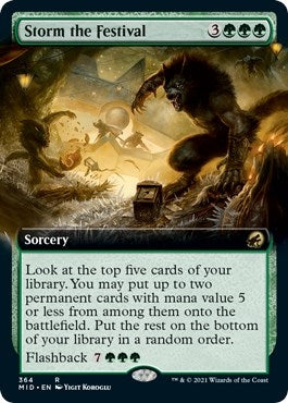 Image for Storm the Festival (Extended Art) (364) [Innistrad: Midnight Hunt] - Magic: The Gathering