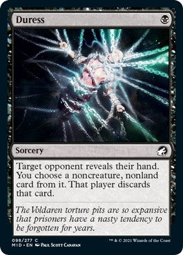 Image for Duress (98) [Innistrad: Midnight Hunt] - Magic: The Gathering