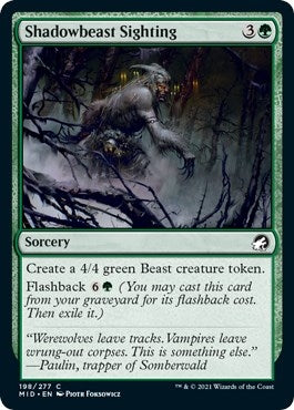 Image for Shadowbeast Sighting (198) [Innistrad: Midnight Hunt] - Magic: The Gathering