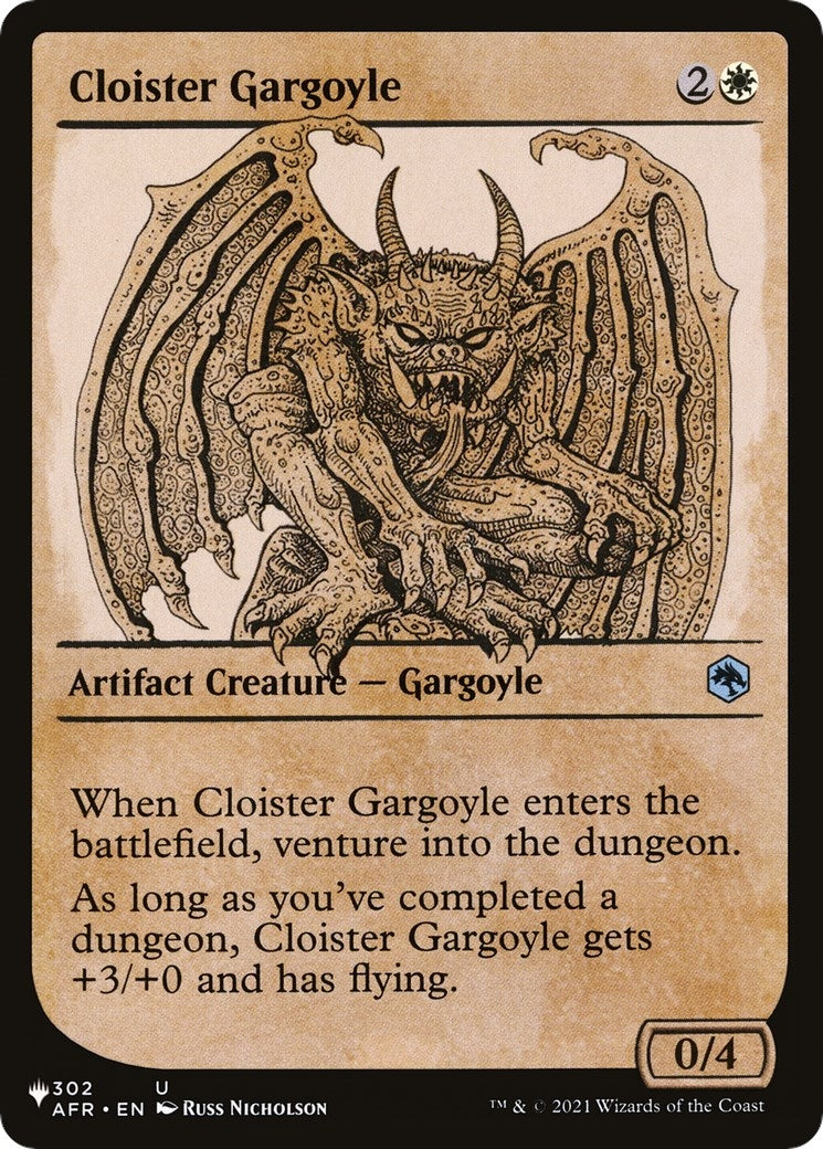 Image for Cloister Gargoyle (Showcase) (302/281) [The List Reprints] - Magic: The Gathering