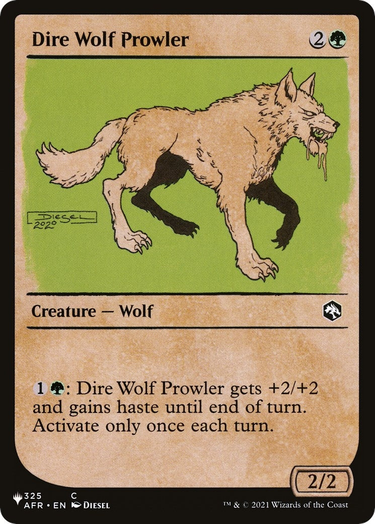 Image for Dire Wolf Prowler (Showcase) (325/281) [The List Reprints] - Magic: The Gathering
