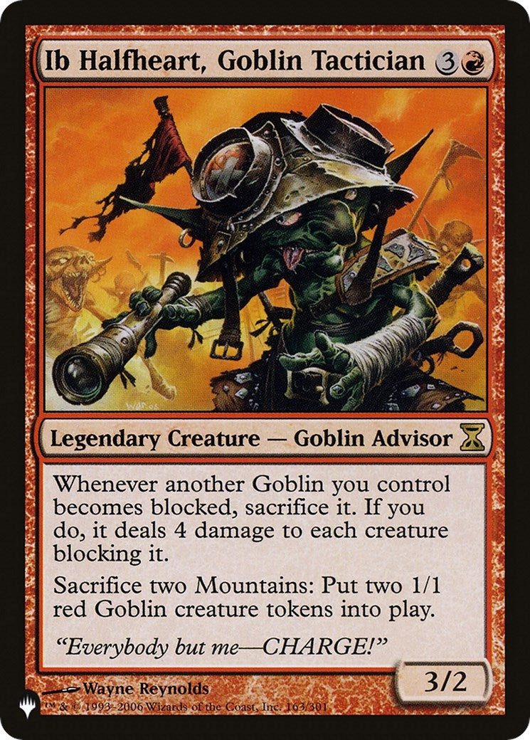 Image for Ib Halfheart, Goblin Tactician (163/301) [The List Reprints] - Magic: The Gathering
