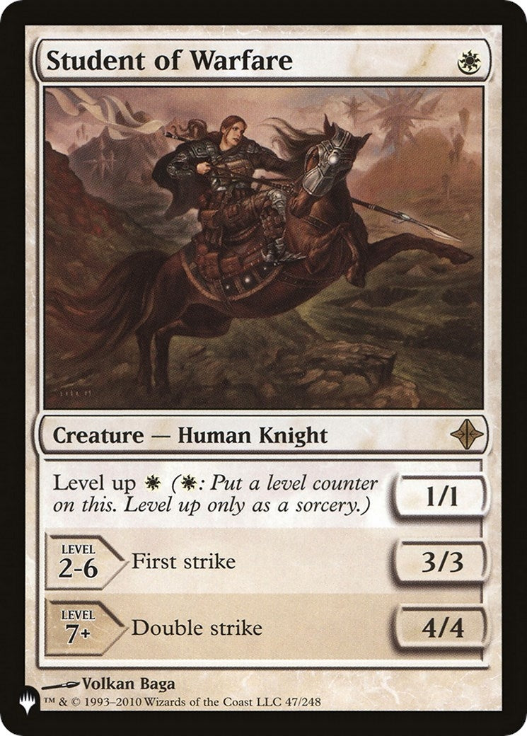 Image for Student of Warfare (47/248) [The List Reprints] - Magic: The Gathering