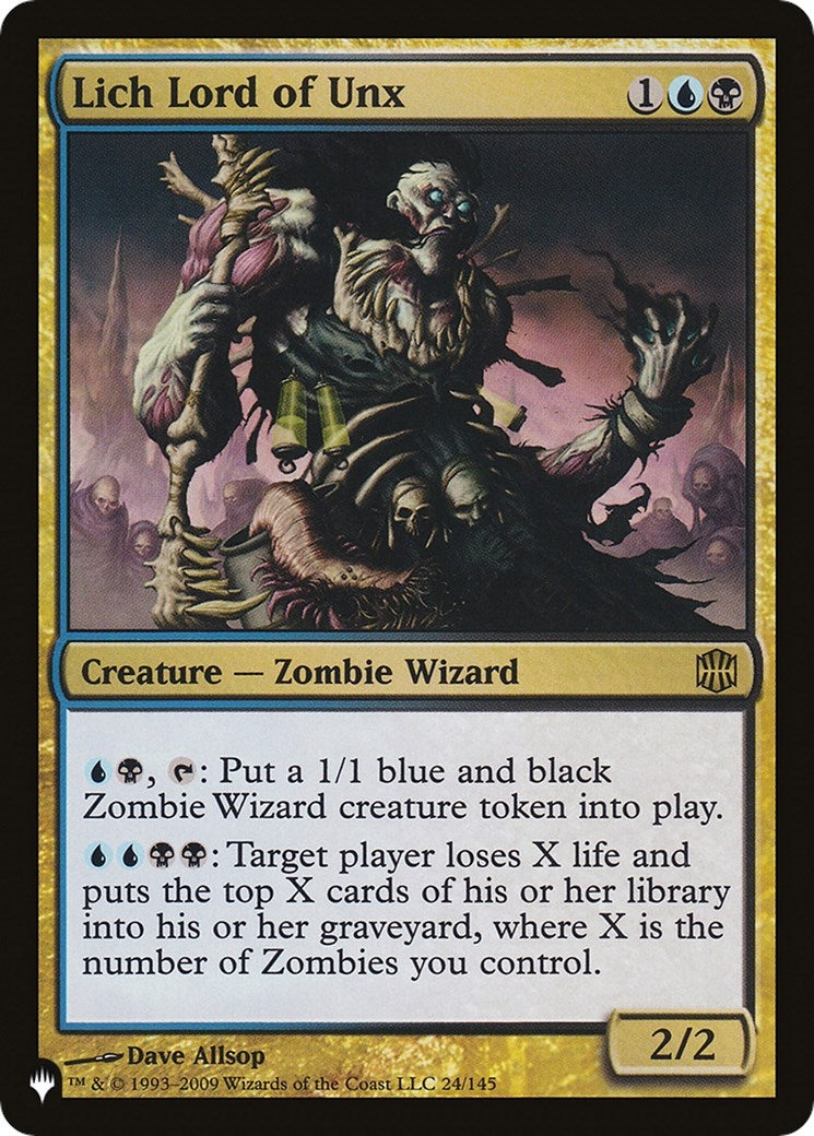Image for Lich Lord of Unx (24/145) [The List Reprints] - Magic: The Gathering
