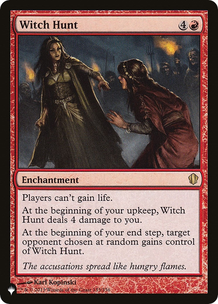 Image for Witch Hunt (133/356) [The List Reprints] - Magic: The Gathering