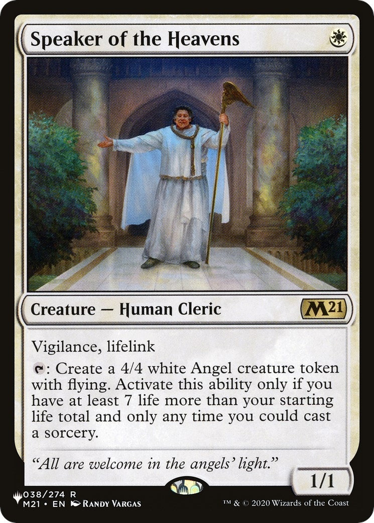 Image for Speaker of the Heavens (038/274) [The List Reprints] - Magic: The Gathering