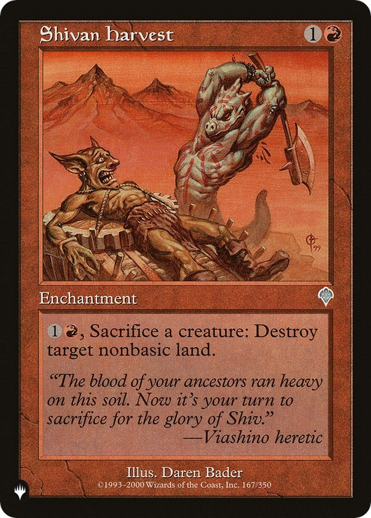 Image for Shivan Harvest (167/350) [The List Reprints] - Magic: The Gathering