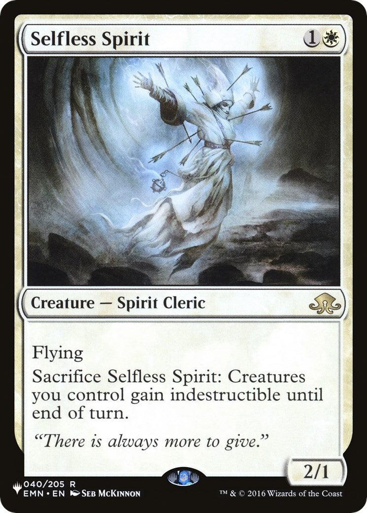 Image for Selfless Spirit (040/205) [The List Reprints] - Magic: The Gathering