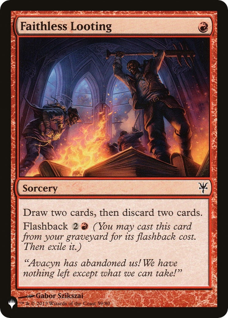 Image for Faithless Looting (DDK) (59/80) [The List Reprints] - Magic: The Gathering