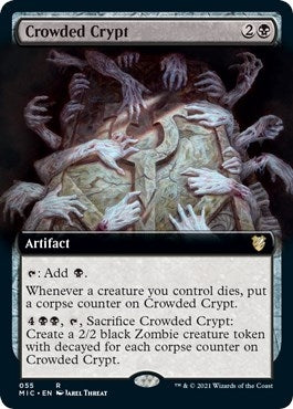 Image for Crowded Crypt (Extended Art) (55) [Innistrad: Midnight Hunt] - Magic: The Gathering