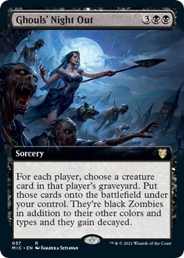 Image for Ghouls' Night Out (Extended Art) (57) [Innistrad: Midnight Hunt] - Magic: The Gathering