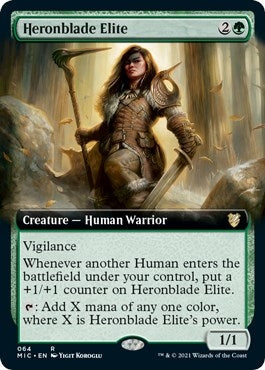 Image for Heronblade Elite (Extended Art) (64) [Innistrad: Midnight Hunt] - Magic: The Gathering