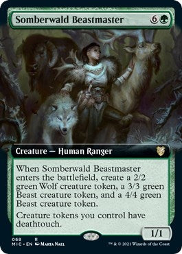 Image for Somberwald Beastmaster (Extended Art) (68) [Innistrad: Midnight Hunt] - Magic: The Gathering