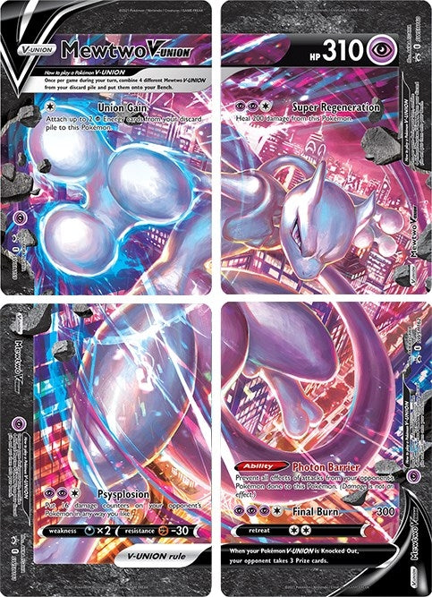 Image for Mewtwo V-UNION [Set of 4] [SWSH: Sword & Shield Promo Cards] - Pokemon