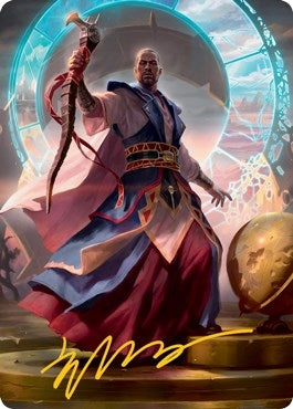 Image for Teferi, Who Slows the Sunset Art Card (Gold-Stamped Signature) (10) [Innistrad: Midnight Hunt] - Magic: The Gathering