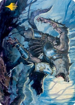 Image for Moonrage Brute Art Card (Gold-Stamped Signature) (14) [Innistrad: Midnight Hunt] - Magic: The Gathering