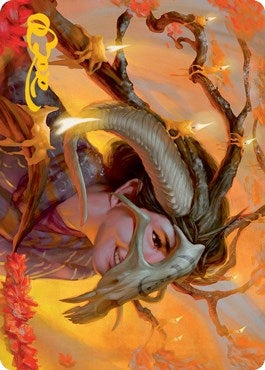 Image for Hedgewitch's Mask Art Card (Gold-Stamped Signature) (17) [Innistrad: Midnight Hunt] - Magic: The Gathering