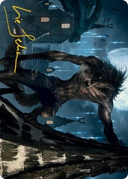 Image for Stalking Predator Art Card (Gold-Stamped Signature) (40) [Innistrad: Midnight Hunt] - Magic: The Gathering