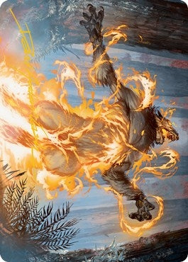 Image for Burn the Accursed Art Card (Gold-Stamped Signature) (42) [Innistrad: Midnight Hunt] - Magic: The Gathering