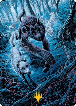 Image for Untamed Pup Art Card (Gold-Stamped Signature) (77) [Innistrad: Midnight Hunt] - Magic: The Gathering