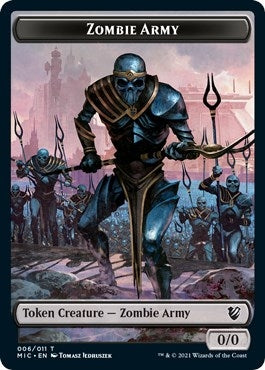 Image for Zombie Army // Zombie (005) Double-Sided Token (6 // 5) [Innistrad: Midnight Hunt] - Magic: The Gathering