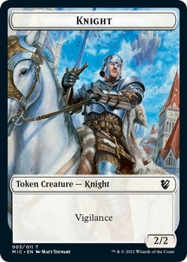 Image for Knight // Wolf Double-Sided Token (3 // 13) [Innistrad: Midnight Hunt] - Magic: The Gathering