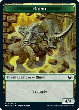 Image for Rhino // Wolf Double-Sided Token (10 // 13) [Innistrad: Midnight Hunt] - Magic: The Gathering