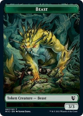 Image for Beast // Spider Double-Sided Token (7 // 11) [Innistrad: Midnight Hunt] - Magic: The Gathering