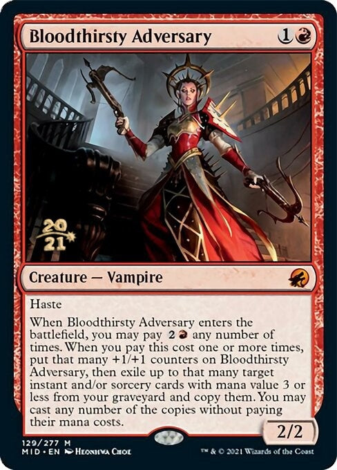 Image for Bloodthirsty Adversary (129) [Prerelease Cards] - Magic: The Gathering