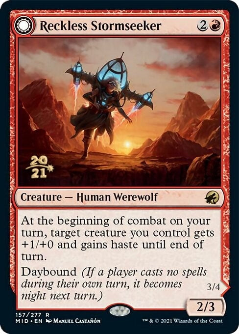 Image for Reckless Stormseeker (157) [Prerelease Cards] - Magic: The Gathering