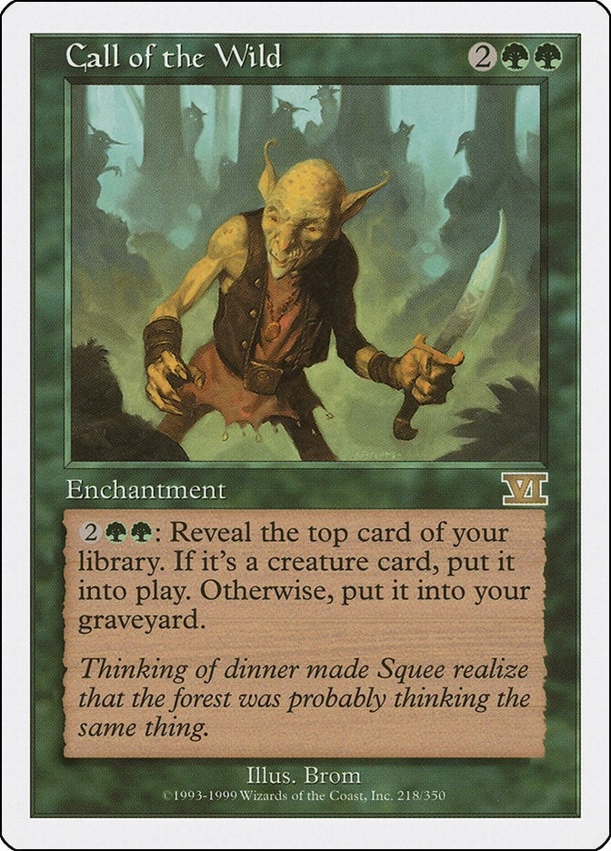 Image for Call of the Wild (218) [Classic Sixth Edition] - Magic: The Gathering