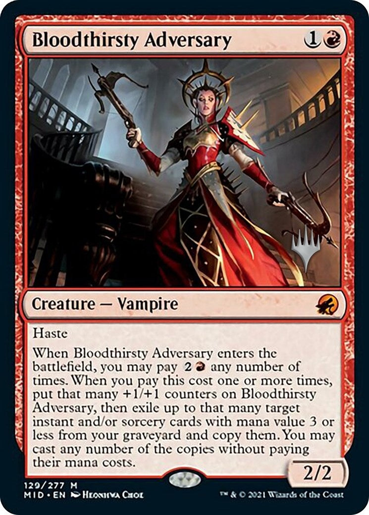 Image for Bloodthirsty Adversary (129) [Innistrad: Midnight Hunt] - Magic: The Gathering