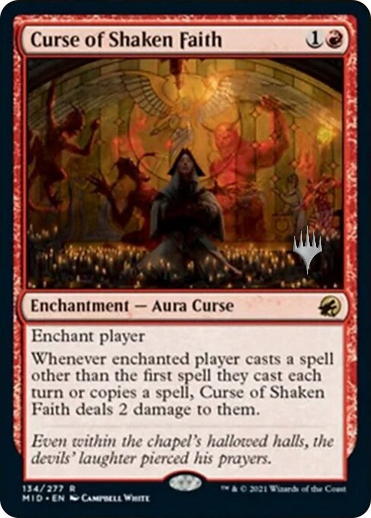 Image for Curse of Shaken Faith (134) [Innistrad: Midnight Hunt] - Magic: The Gathering